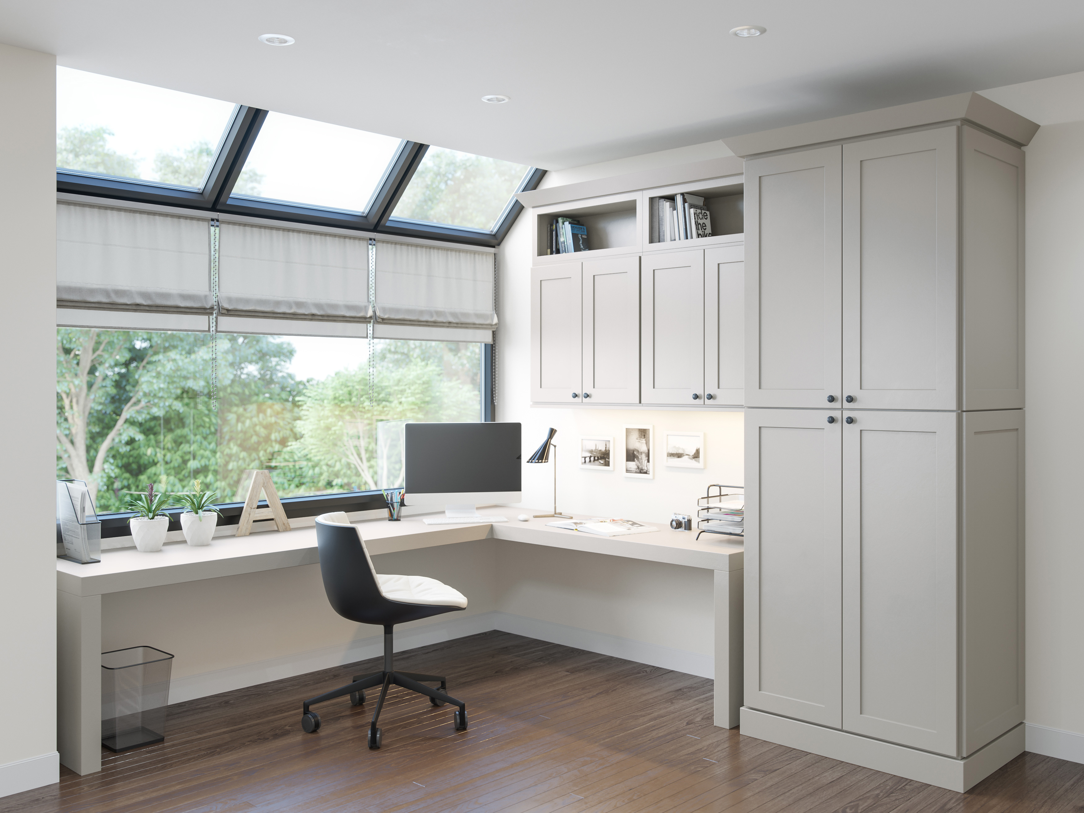 Modern Office Cabinets Rendering Addo Visualization Kitchen